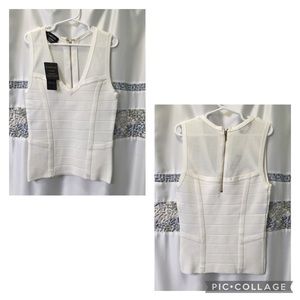 SOLD NOT FOR SALE NWT Bebe Ivory Bandage top xxs 00